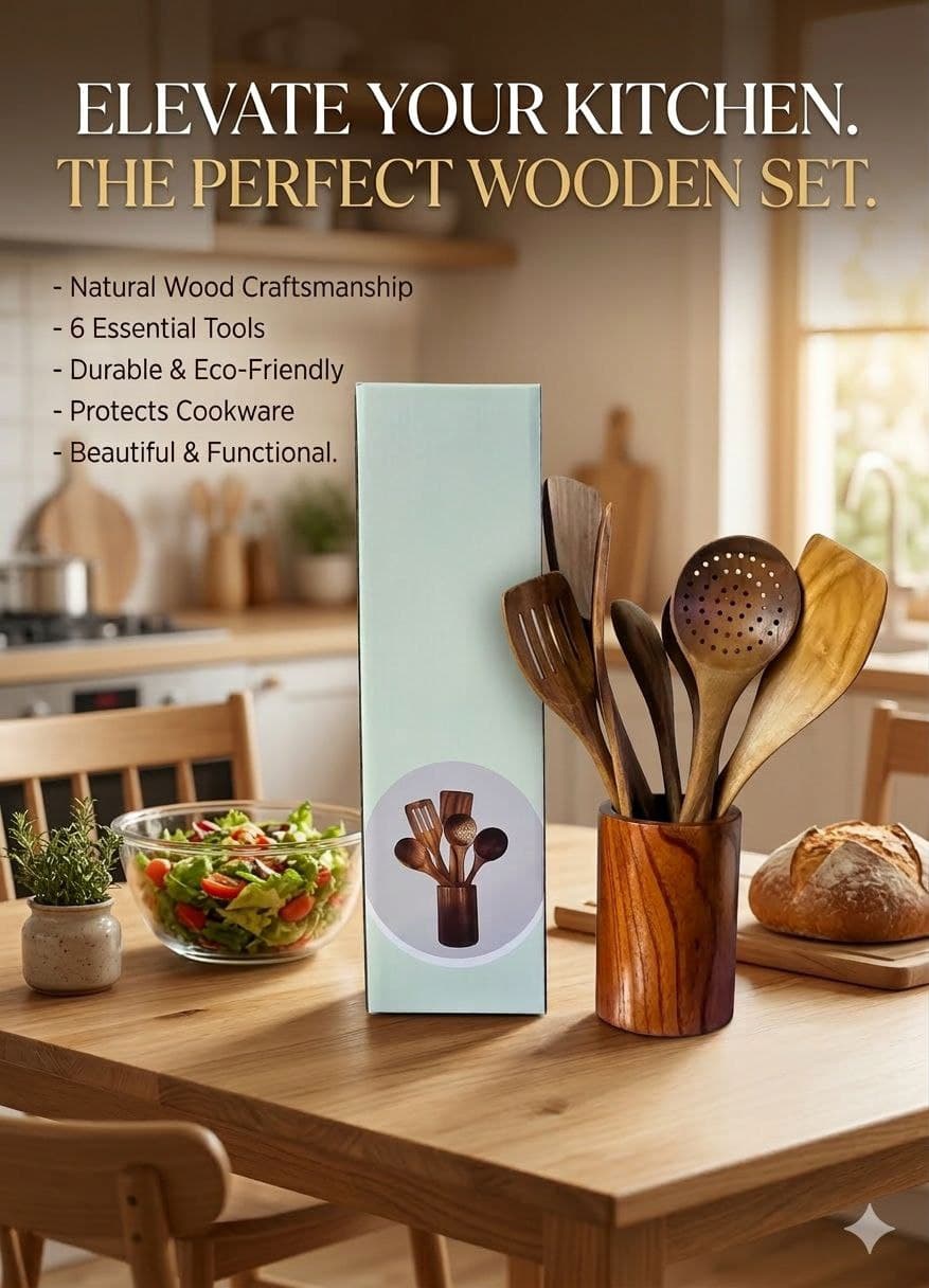 Wooden kitchen set