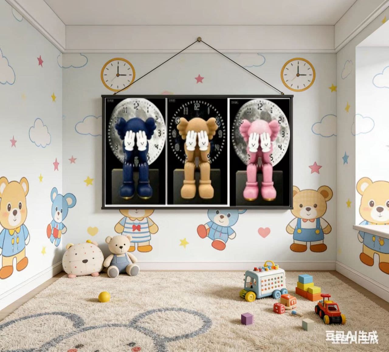 Kaws Frame wall clock 