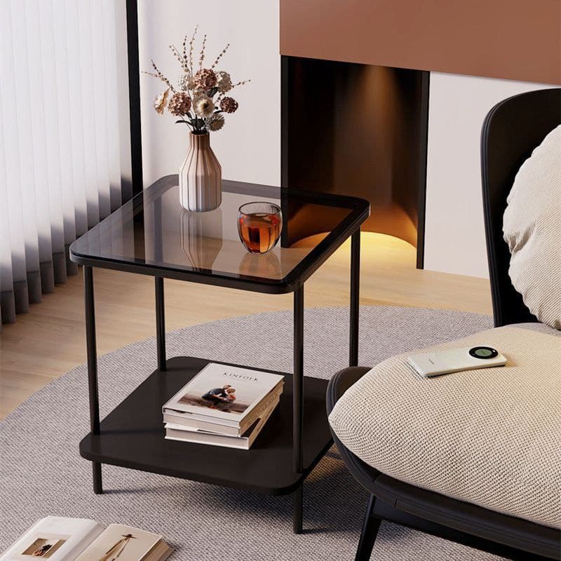 40by40 Glass Top Side Stool 